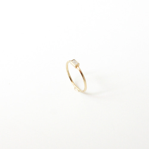 [14K GOLD] Simple Baguette Diamond Ring 심플 바게트 다이아몬드 반지