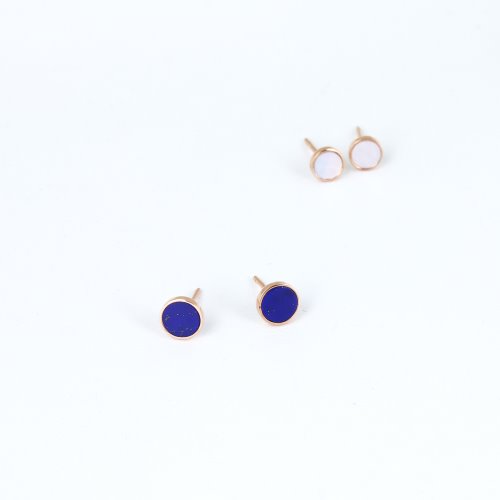 [14K GOLD] Tiny Lapis Earring 타이니 라피스